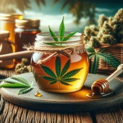 cannabis honey in pot