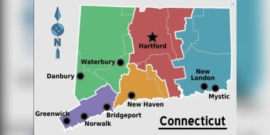Map of Connecticut CT