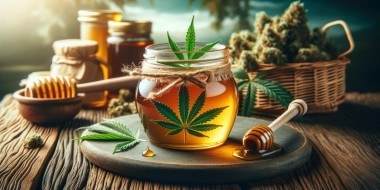 cannabis infused honey in pot
