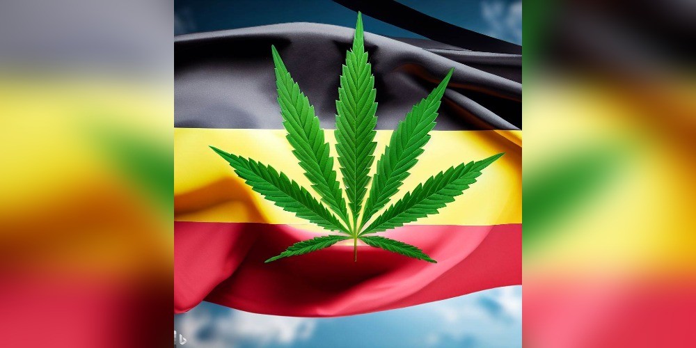 banner of cannabis legalization in Germany